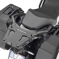 Attacco posteriore Kappa KRA1196 in alluminio nero per Honda NT 1100 montato sulla moto, bauletto non incluso, foto ufficiale Kappa