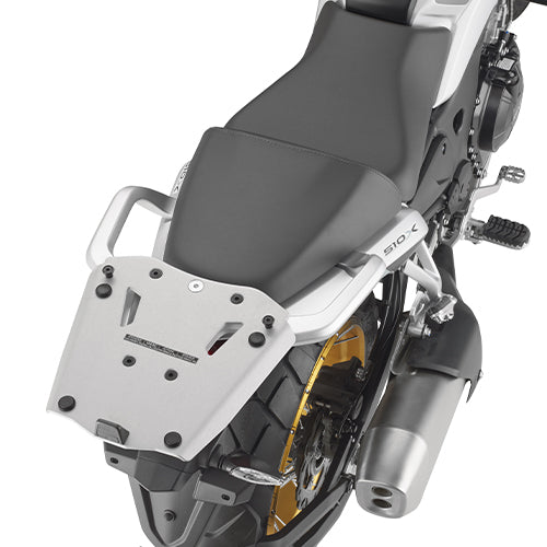 Attacco posteriore Kappa KRA9650 in alluminio montato sulla Kove 510 X, bauletto non incluso, foto ufficiale Kappa