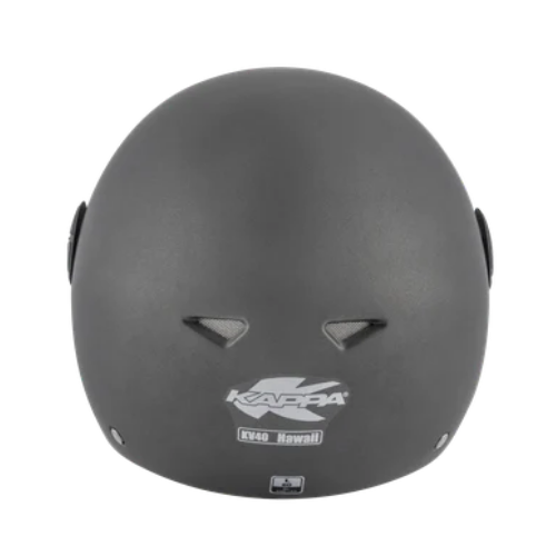 Retro del casco Kappa KV40 Hawaii con i due estrattori posteriori e l'etichetta ECE