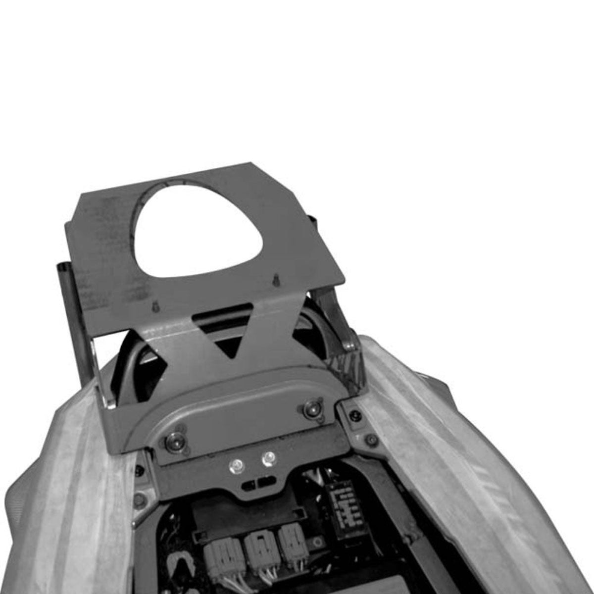 Attacco posteriore Kappa KZ4106 montato sulla coda della Kawasaki ZZR 1400 con piastra, bauletto non incluso, foto del prodotto