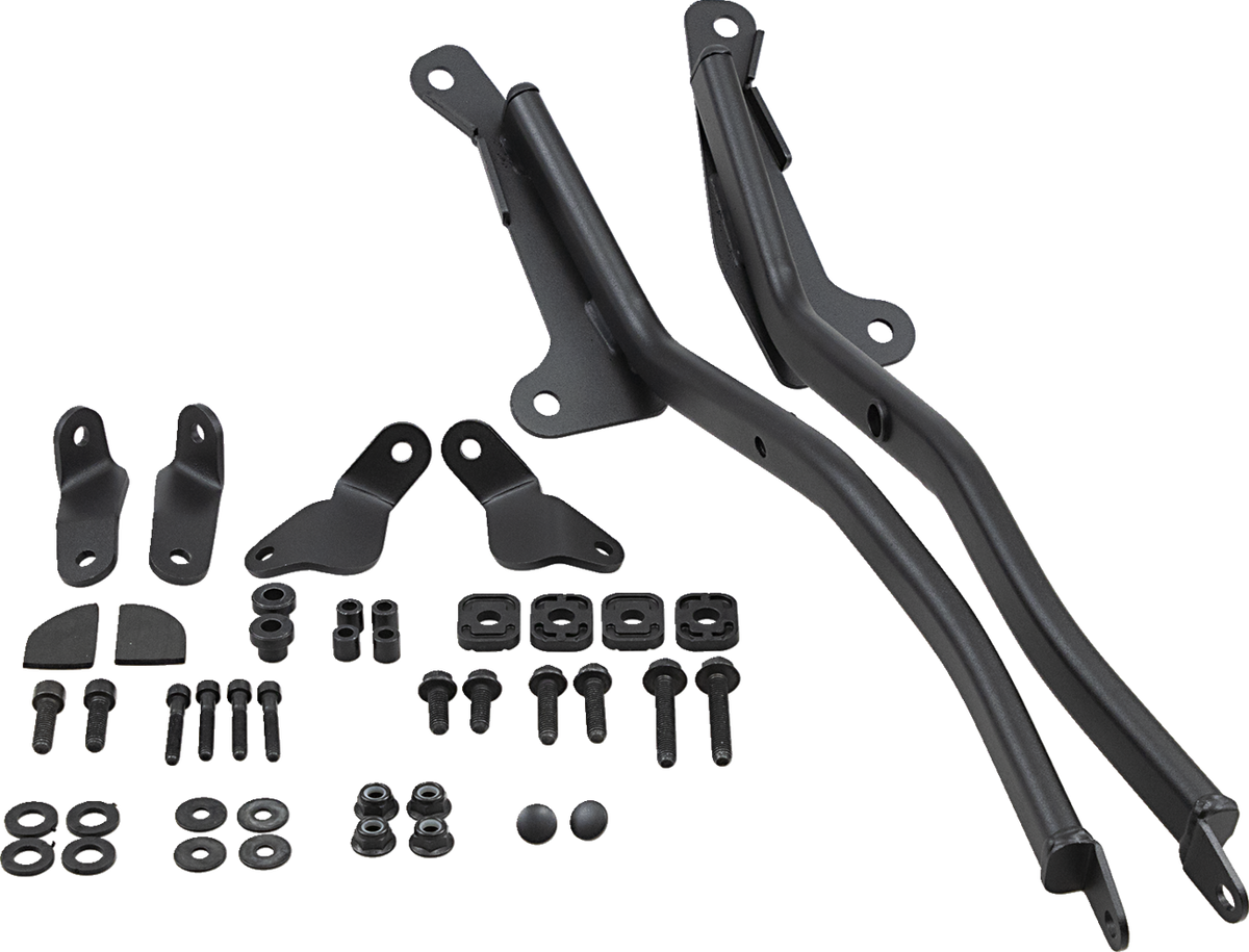 Attacco posteriore Kappa KZ447 per Kawasaki Versys 650 2006-2009, bracci e viteria di fissaggio, foto del prodotto