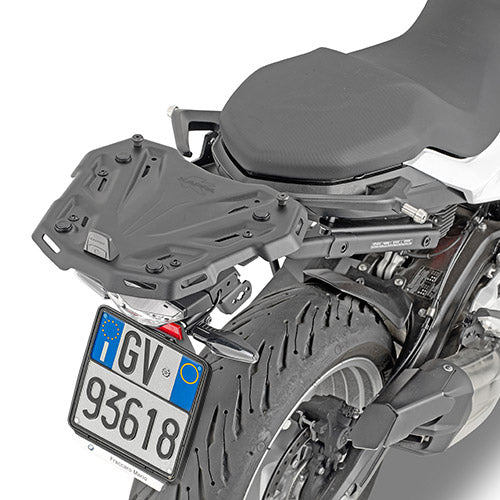 Attacco posteriore Kappa KZ5137 per BMW F 900 R e F 900 XR montato sulla moto, piastra e bauletto non inclusi, foto ufficiale Kappa