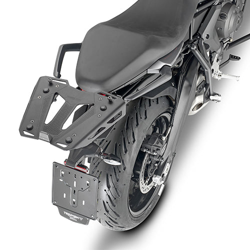 Attacco posteriore Kappa KZ6421 montato sulla Triumph Tiger Sport, piastra e bauletto non inclusi, foto ufficiale Kappa