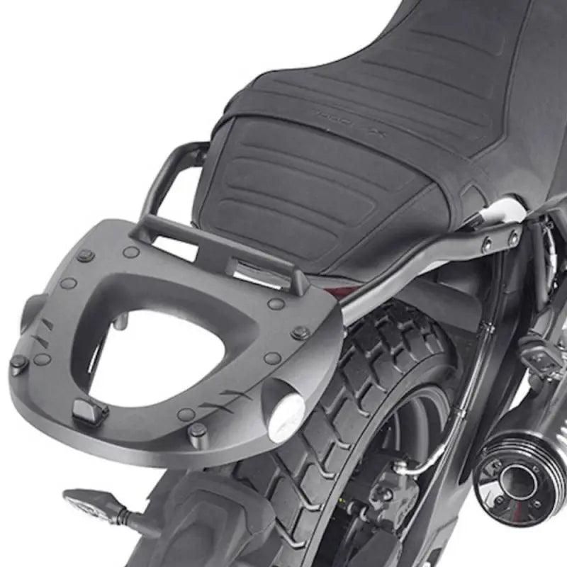 Attacco posteriore Kappa KZ9222 montato sulla CFMOTO 700 CL-X Heritage con piastra MONOLOCK, bauletto non incluso, foto del prodotto