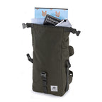 Kappa RB103R borsa da serbatoio Rambler ECO aperta con la chiusura roll-top srotolata, foto ufficiale Kappa