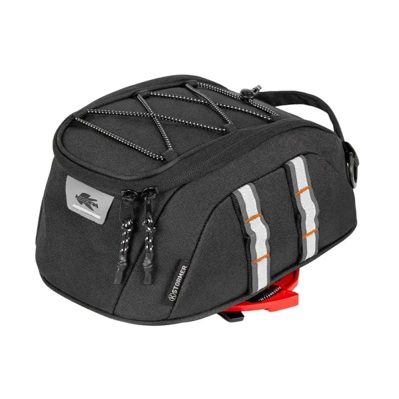 Kappa STO101 piccola borsa da serbatoio K'Stormer 3 L vista con la base Tanklock rossa, foto del prodotto