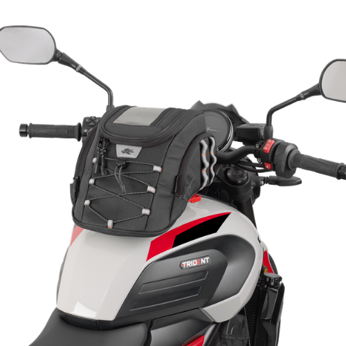 Kappa STO107 borsa da serbatoio Tanklock montata sul serbatoio di una moto, immagine illustrativa