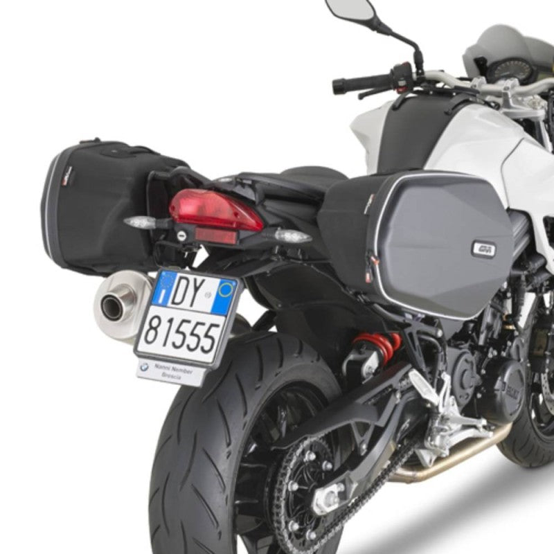 Telaietti Kappa TE5118K neri per borse soffici montati su BMW F 800 R, foto del prodotto