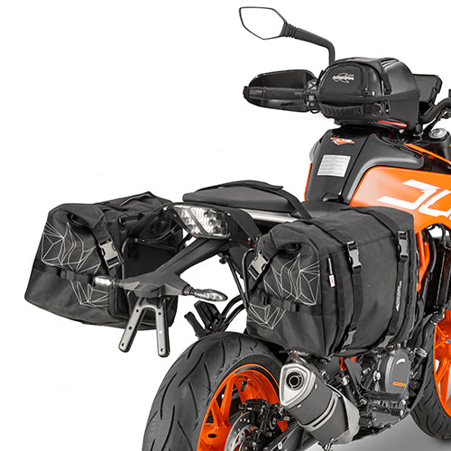 Kappa TE7707K telaietti per borse soffici o semirigide RA314 montati su KTM Duke, foto ufficiale Kappa