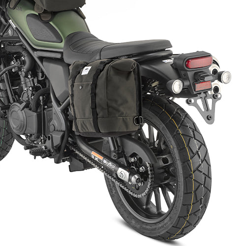 Telaietti Kappa TMT1210K montati su Honda CL 500 con borsa laterale, foto ufficiale Kappa