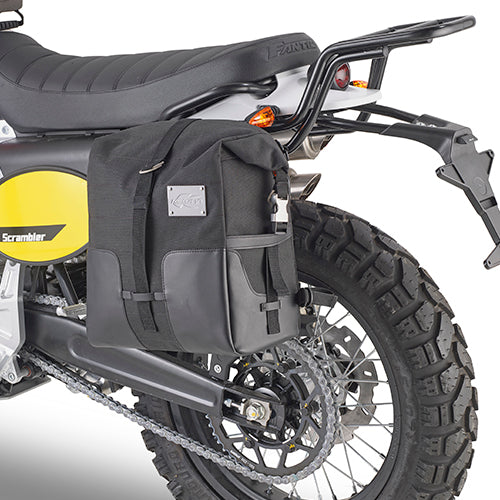 Kappa TMT9150K telaietto sinistro con borsa laterale montato su Fantic Caballero Scrambler, foto ufficiale Kappa