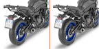 Kappa TR2148K telaietti Remove-X su Yamaha Tracer 7, montati e smontati a confronto, foto ufficiale Kappa