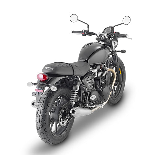 Telaietti laterali Kappa TR6407K REMOVE-X neri montati su Triumph Twin 900, foto ufficiale Kappa