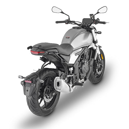 Kappa TR9255K telaietti Remove-X a sgancio rapido per Voge Trofeo 500 AC, vista posteriore della moto, foto ufficiale Kappa