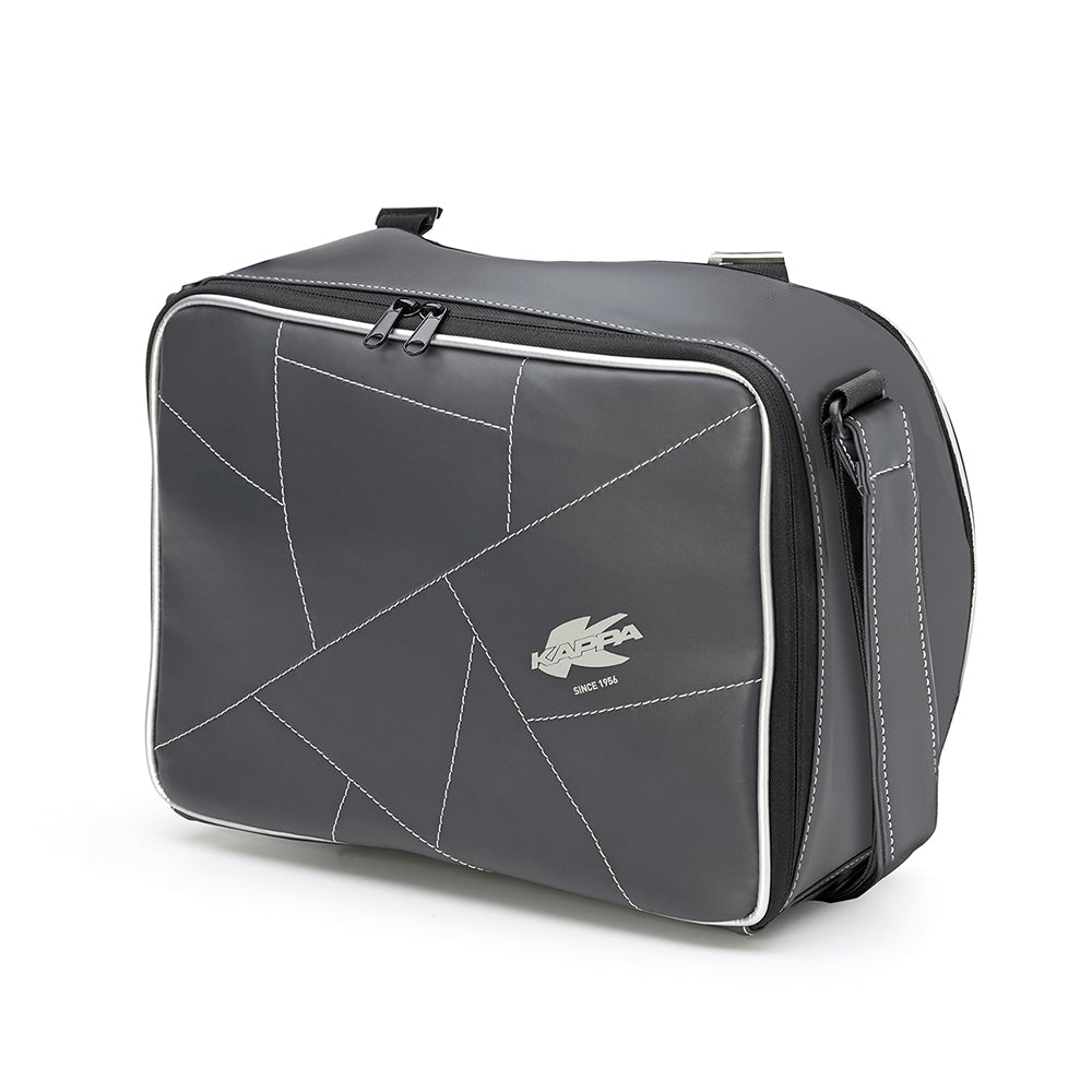 Kappa VPD02K borsa da tunnel magnetica 15 litri in similpelle grigio scuro con piping chiaro, foto ufficiale Kappa