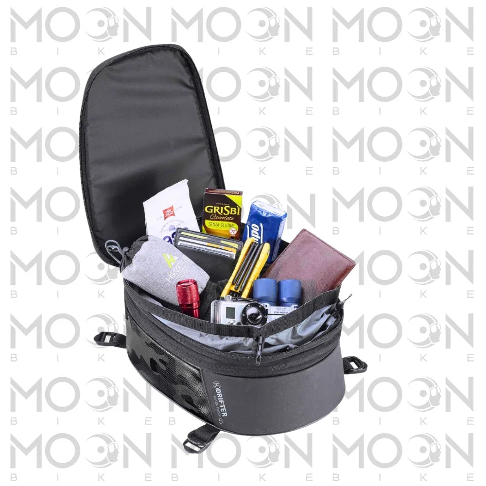 Kappa Moto Borsa da Sella Kappa Moto DR02 Drifter 9-12L Waterproof Universale Moto Nero Stoccaggio e carico per veicoli - Moon Bike - Vista 3