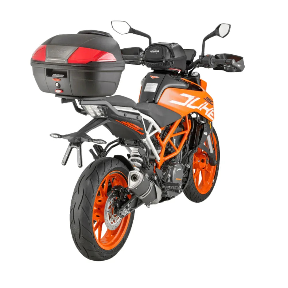 Kappa Moto Kappa K400N Bauletto Monolock 40 Litri Nero Carbon Look – Catadiottri Rossi Con Piastra Nero Bauli - Moon Bike - Vista 2