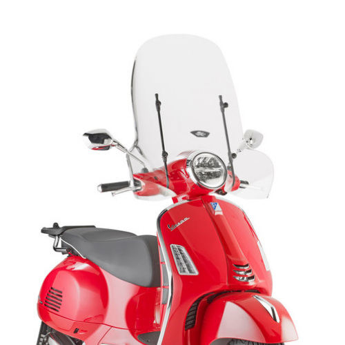 Kappa Moto Parabrezza Kappa 104AK Trasparente 51,5x69,5cm – Vespa GTS LX Granturismo 125/150/200/250/300/310 (2003-2026) Nero Componenti e accessori di finestrini per veicoli a motore - Moon Bike - Vista 1