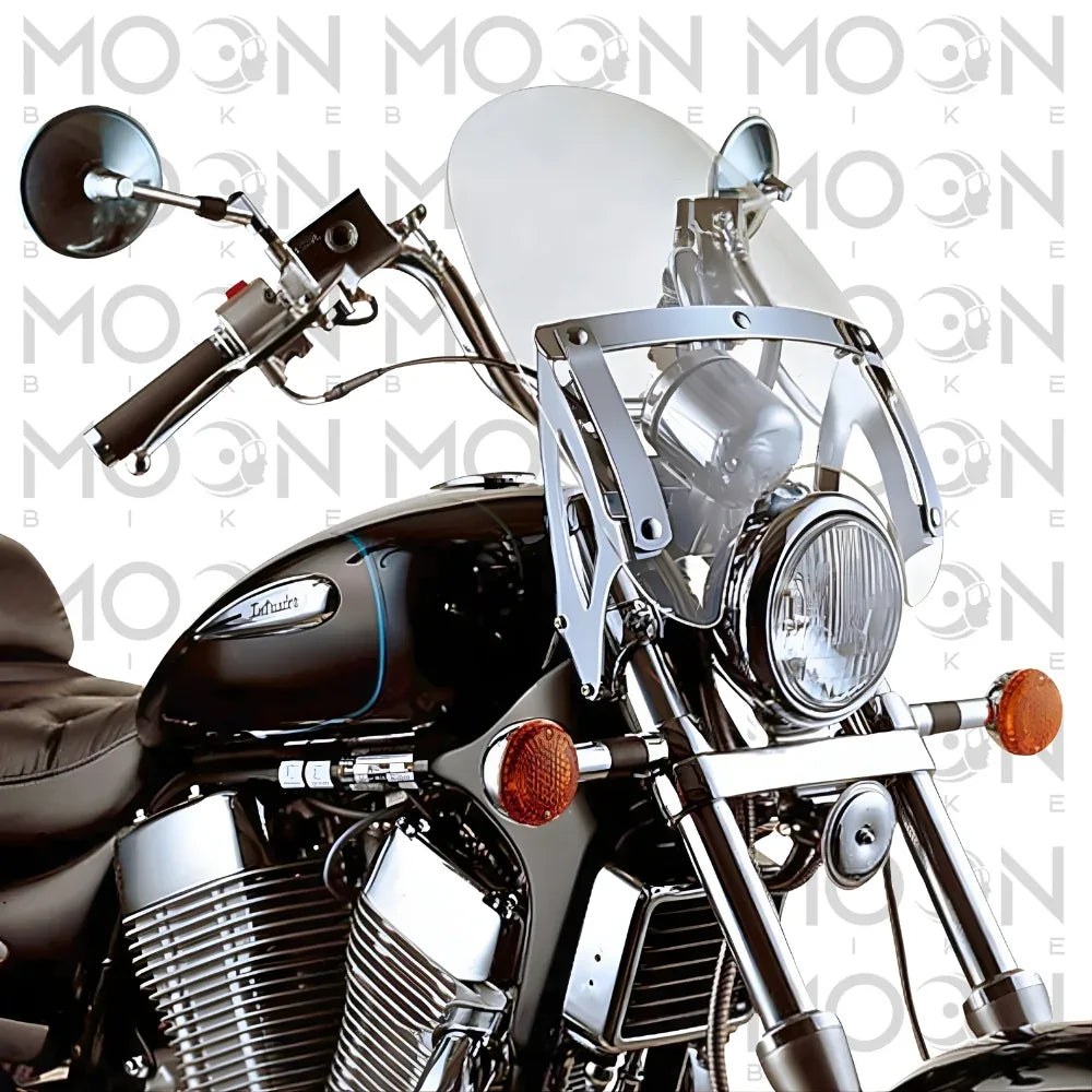 Kappa Moto Parabrezza universale Kappa Moto 23A a cinque fori trasparente 38,8 x 41 cm Trasparente Componenti e accessori di finestrini per veicoli a motore - Moon Bike - Vista 1