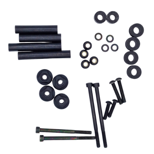 Kit ricambio Kappa 2102AKITR: viti, distanziali, rondelle metalliche e gommini neri del parabrezza KD2102ST