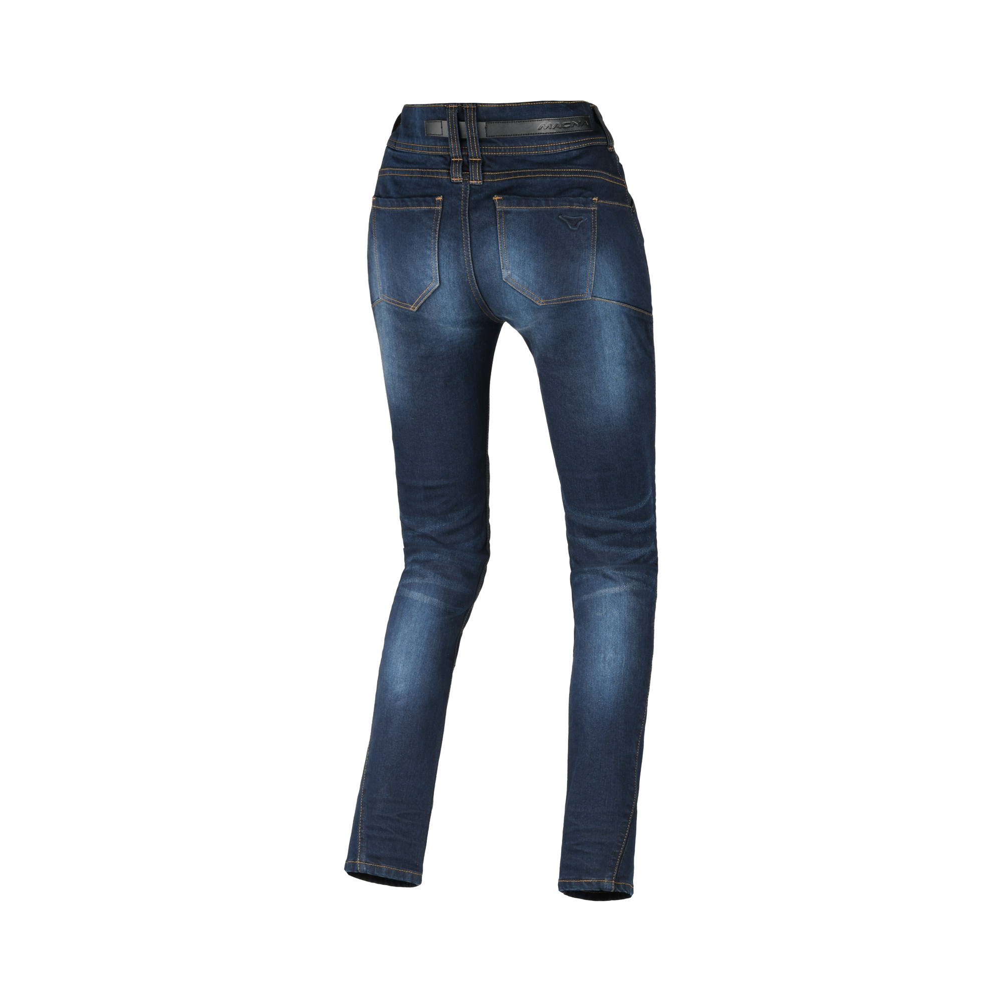 Macna Aramon blu scuro, retro del jeans moto donna COVEC a vita alta