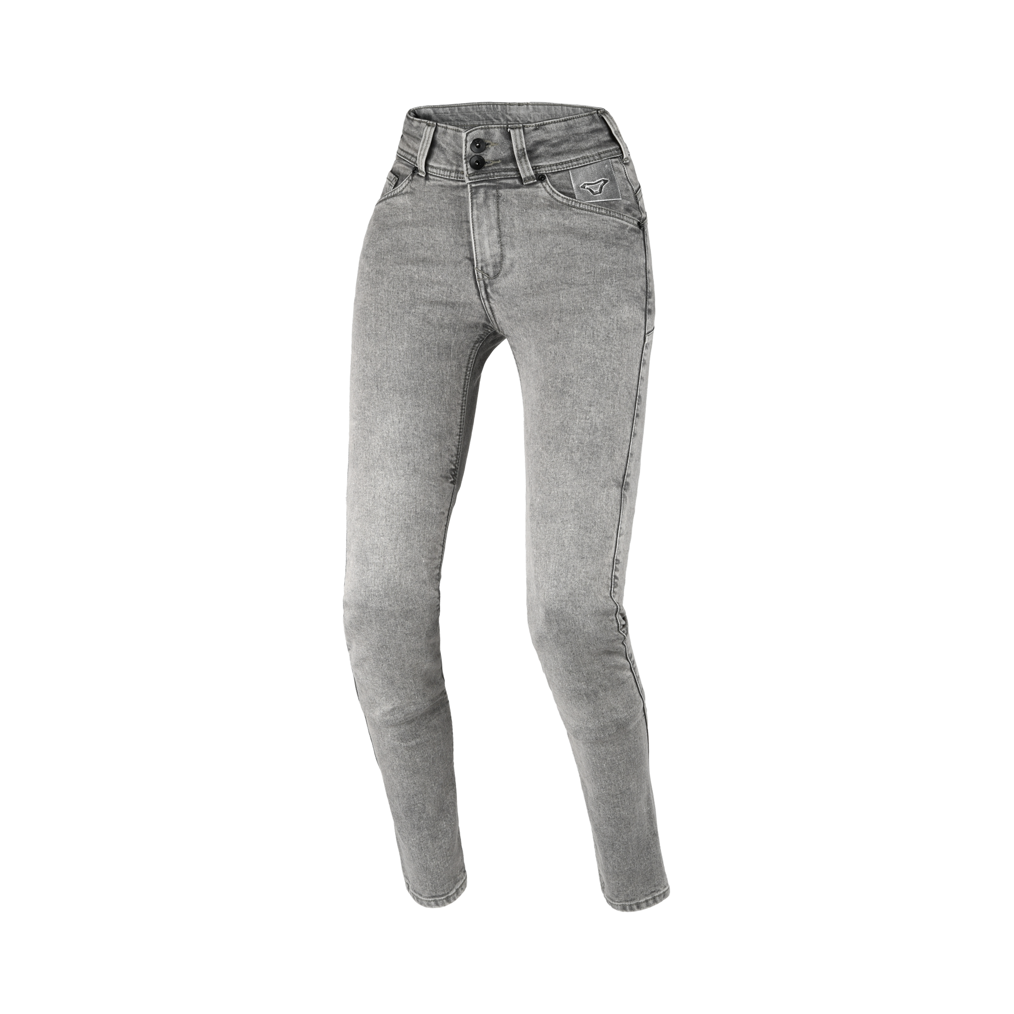 Macna Aramon 165.4100.808 jeans moto donna grigio slavato, vista frontale