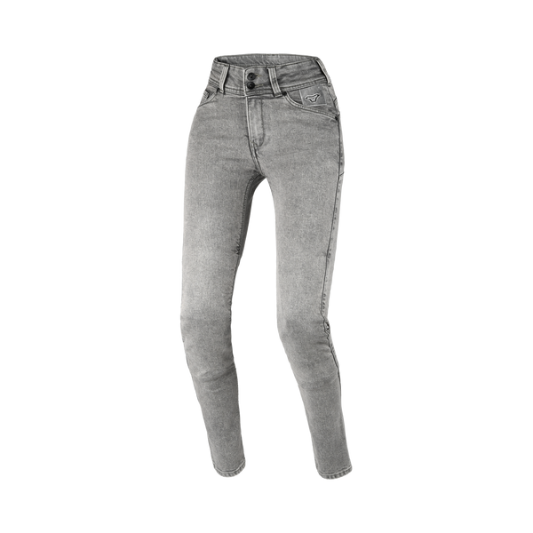 Macna Aramon 165.4100.808 jeans moto donna grigio slavato, vista frontale