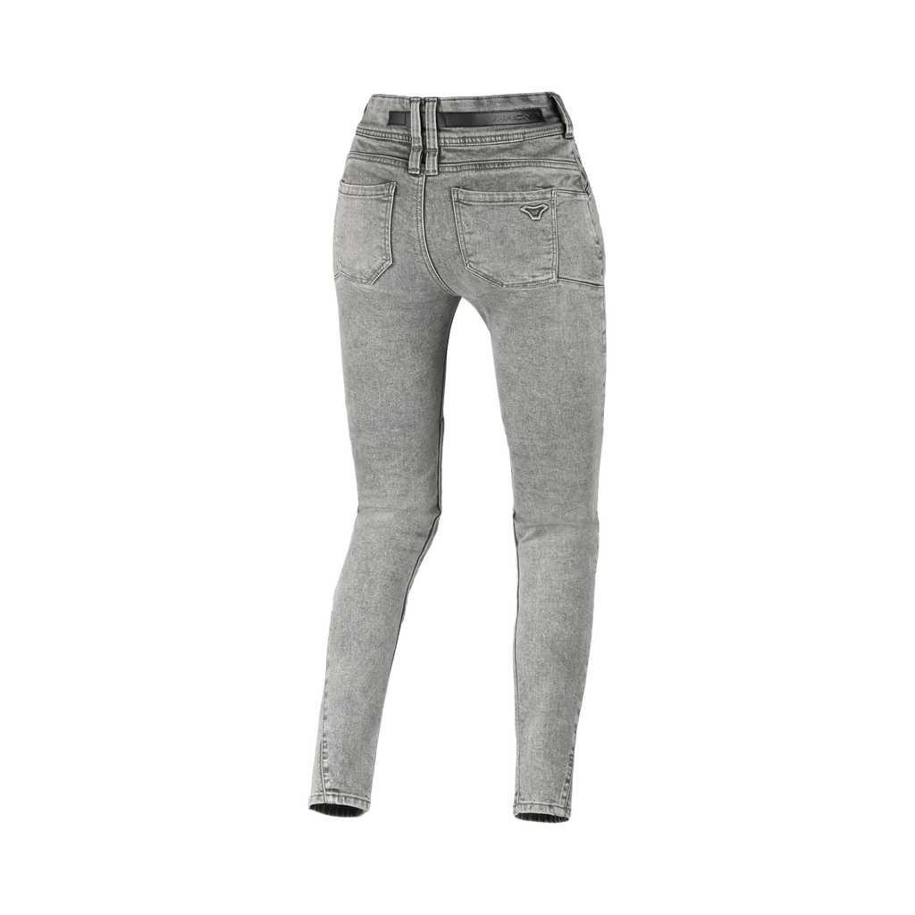 Macna Aramon grigio, retro del jeans moto donna COVEC a vita alta