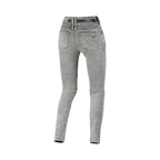 Macna Aramon grigio, retro del jeans moto donna COVEC a vita alta