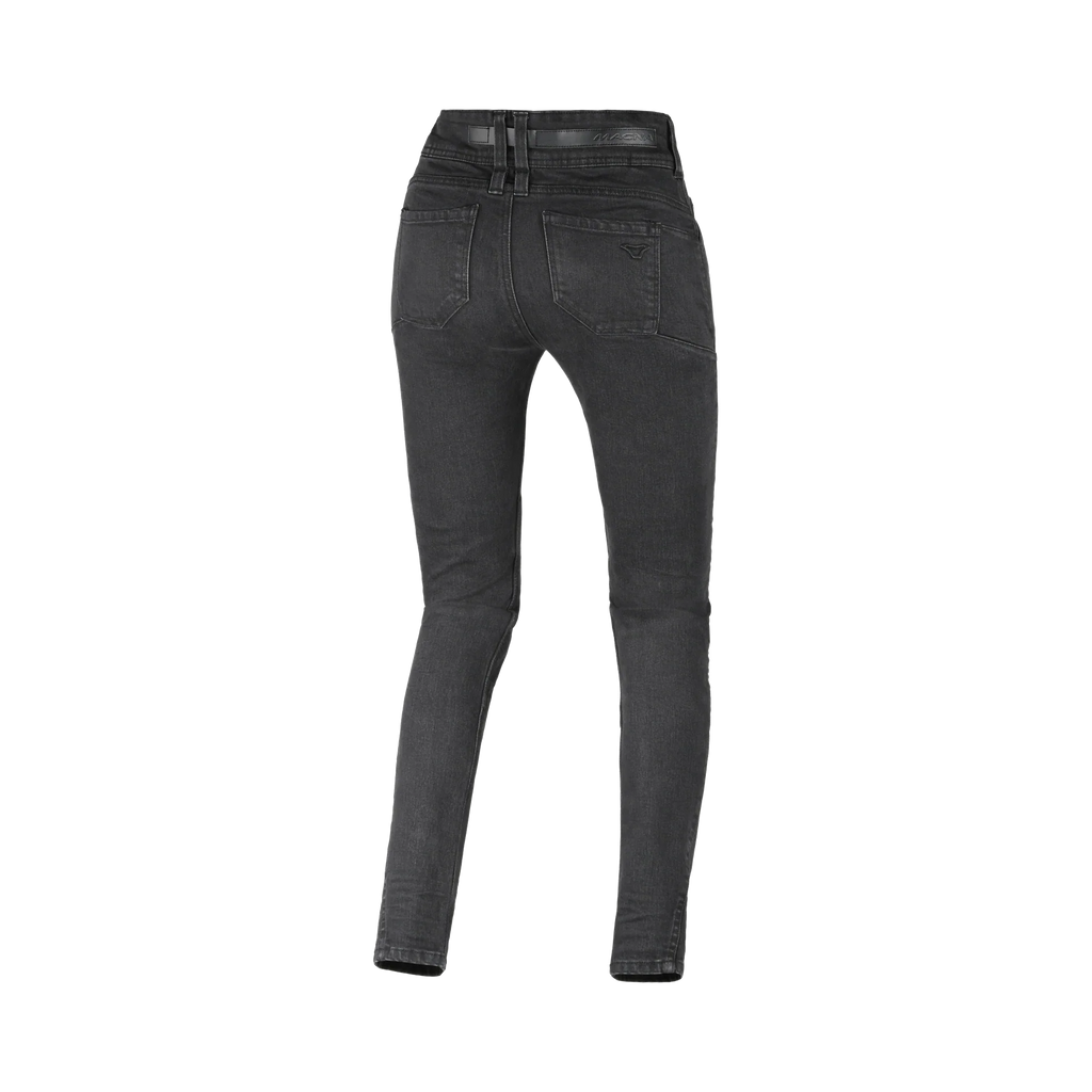 Macna Aramon nero, retro del jeans moto donna COVEC a vita alta