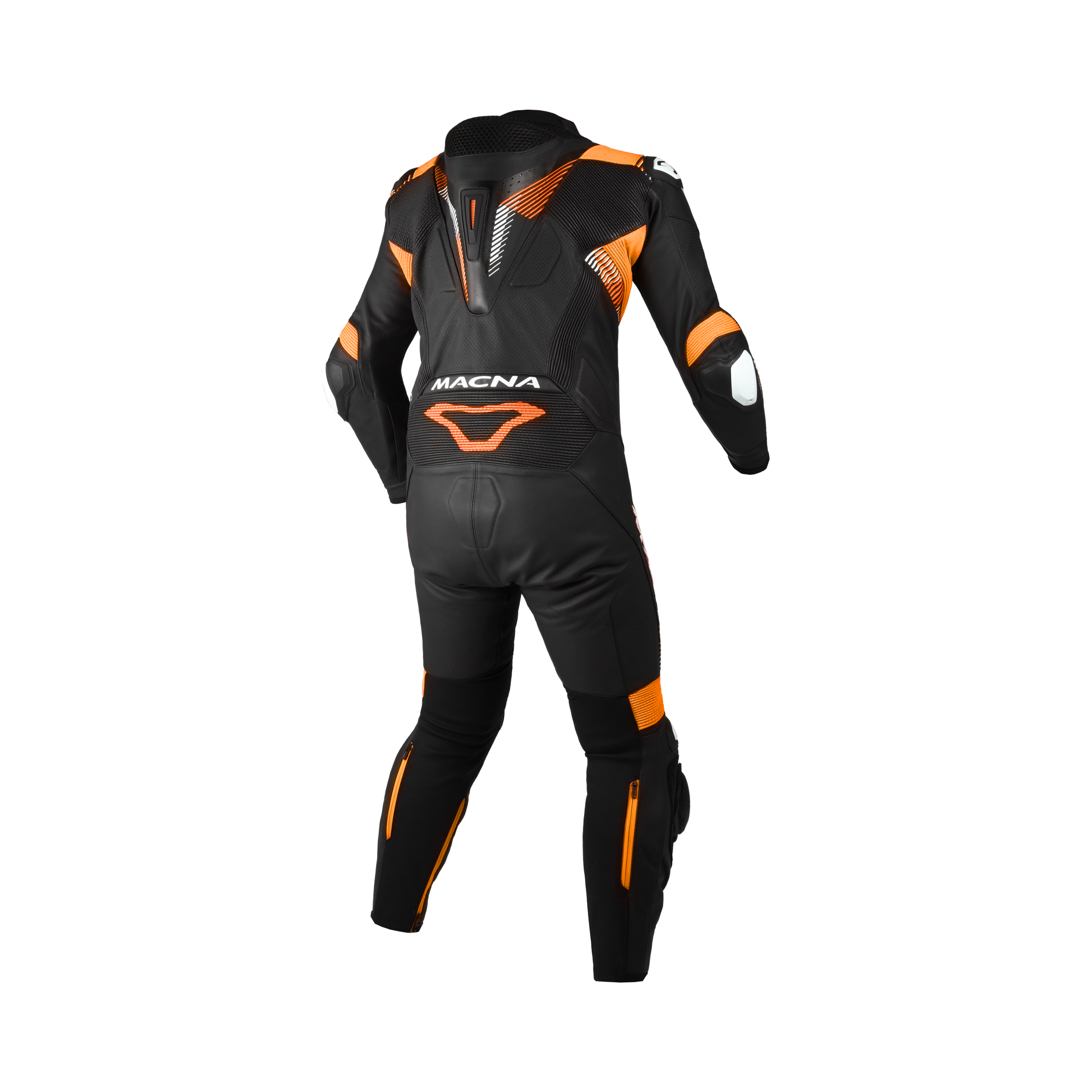 Macna Armadyl 1pc 166.4211.132, retro nero e arancione con gobba Aeroback