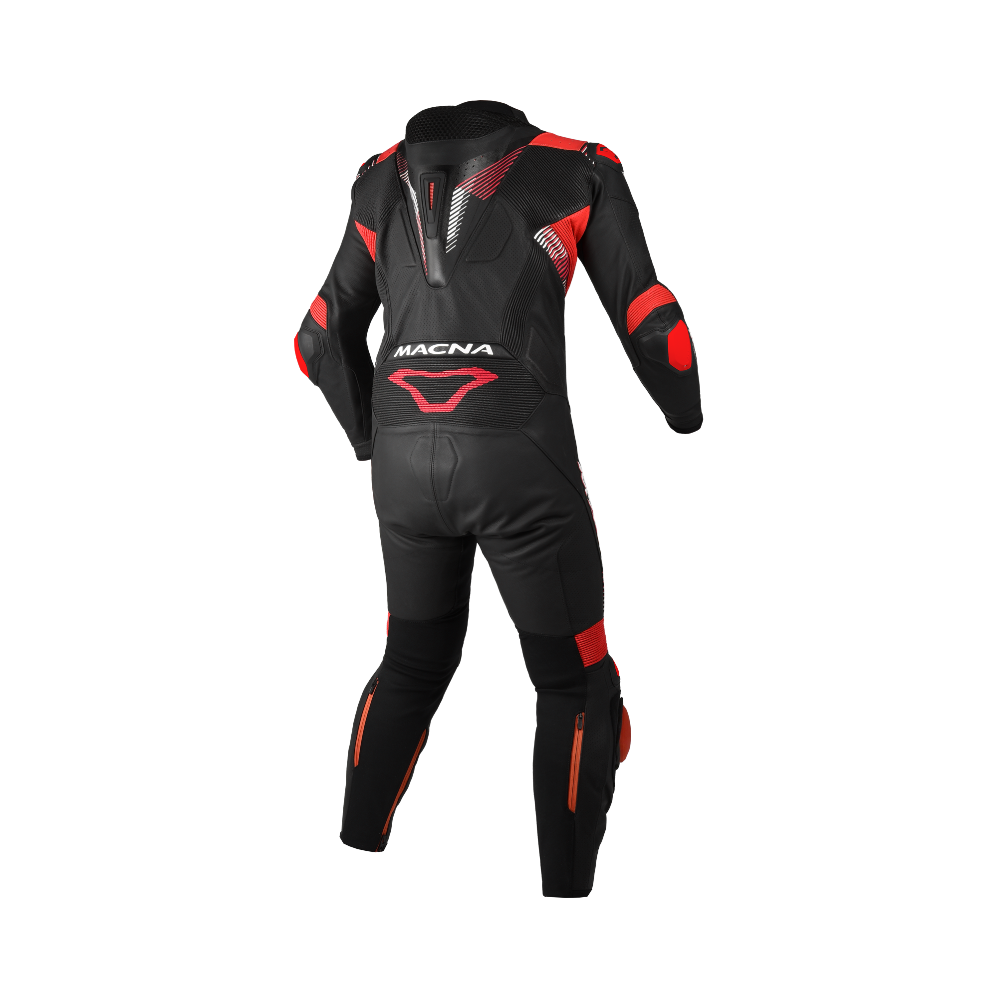 Macna Armadyl 1pc 166.4211.123, retro nero e rosso con gobba Aeroback
