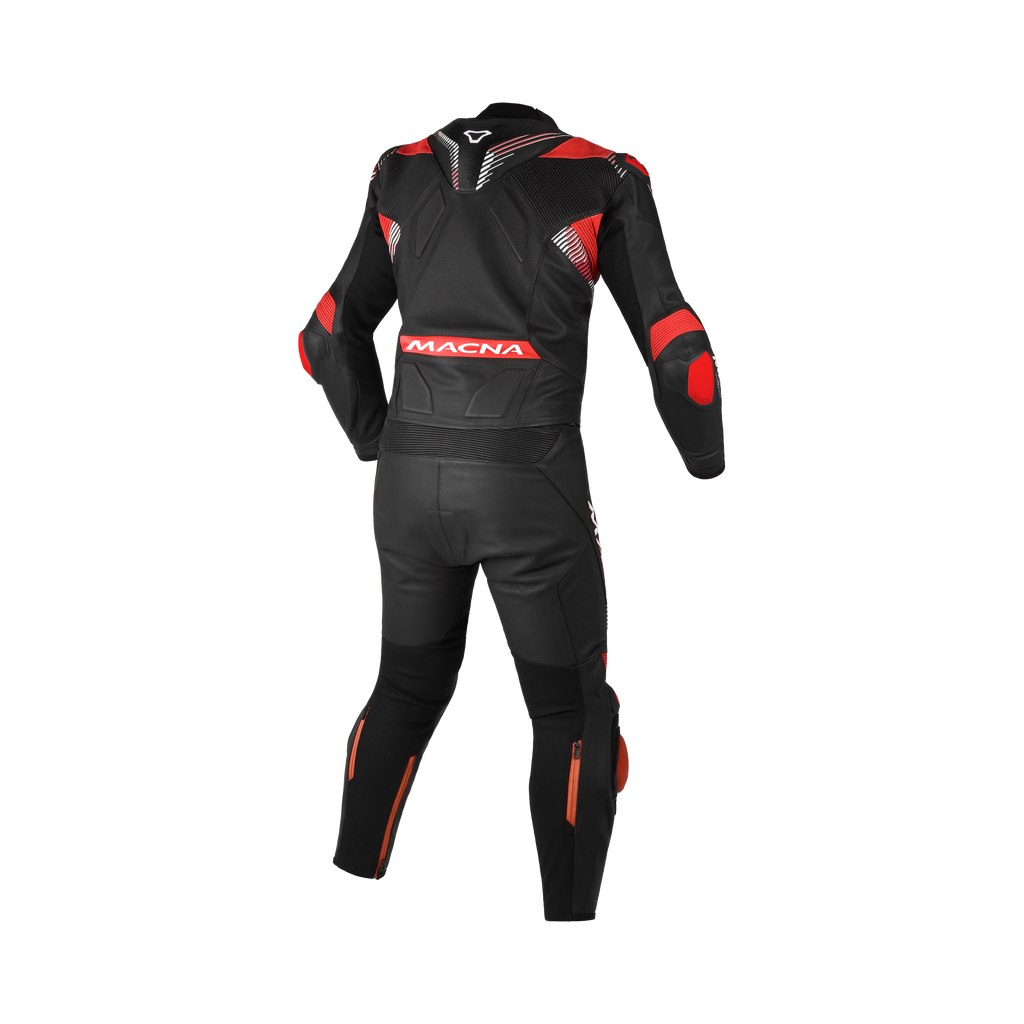 Macna Armadyl 2pc 166.4109.123, retro nero e rosso con zip di collegamento