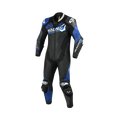 Macna Blitz 1pc 166.4213.152 tuta intera in pelle nera, blu e bianca, fronte