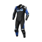 Macna Blitz 1pc 166.4213.152 tuta intera in pelle nera, blu e bianca, fronte