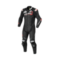 Macna Blitz 2pc 166.4110.123 tuta moto divisibile in pelle nero bianco, vista frontale