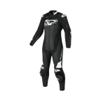 Macna Blitz Donna 1pc 166.4232.120 tuta moto in pelle nero bianco, vista frontale
