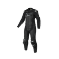 Macna Blitz Donna 2pc 166.4155.101 tuta moto divisibile in pelle nera, vista frontale