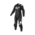 Macna Blitz Donna 2pc 166.4155.120 tuta divisibile in pelle nero bianco, vista frontale