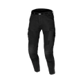 Macna Bombar 165.4025.101 jeans cargo moto uomo nero con pannelli in rete, vista frontale