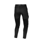 Jeans cargo Macna Bombar nero, pannelli in rete su ginocchia e polpacci, vista posteriore