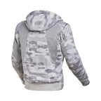 Macna Breeze Beige Camo felpa moto con cappuccio estiva protezioni CE uomo, vista retro