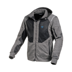 Macna Breeze Grigio felpa moto con cappuccio estiva protezioni CE uomo, vista fronte