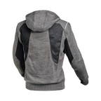 Macna Breeze Grigio felpa moto con cappuccio estiva protezioni CE uomo, vista retro