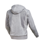 Macna Breeze Grigio Chiaro felpa moto con cappuccio estiva protezioni CE uomo, vista retro