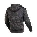 Macna Breeze Grigio Scuro Camo felpa moto con cappuccio estiva protezioni CE uomo, vista retro