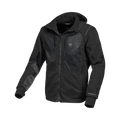 Macna Breeze Nero felpa moto con cappuccio estiva protezioni CE uomo, vista fronte