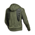 Macna Breeze Verde/Nero felpa moto con cappuccio estiva protezioni CE uomo, vista retro