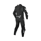 Macna Chromiq 1pc 166.4212.120 tuta pelle nero e bianco, retro con gobba Aeroback