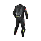 Macna Chromiq 1pc 166.4212.187 tuta pelle nero e giallo fluo, retro con gobba Aeroback